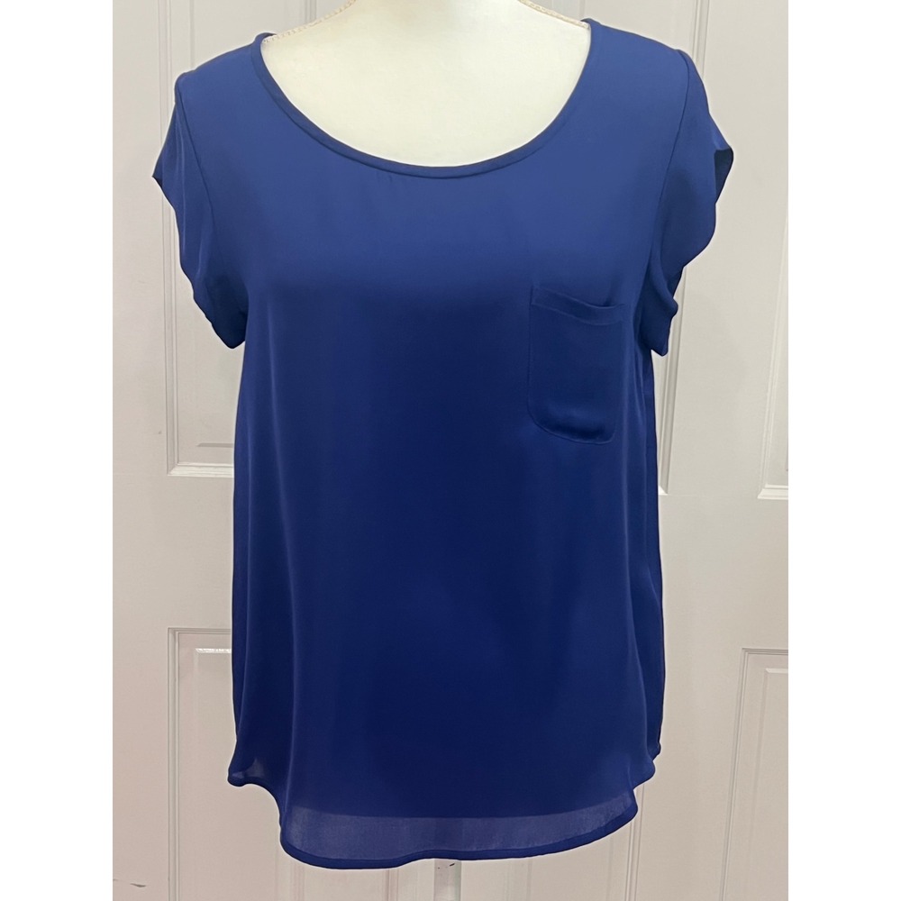 Women's Joie Silk Rancher blouse in cobalt blue size small - Picture 2 of 8